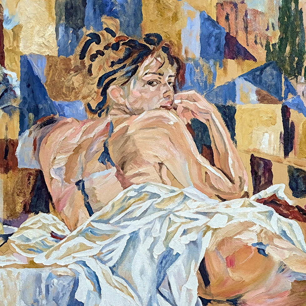 Detail of reclining figure