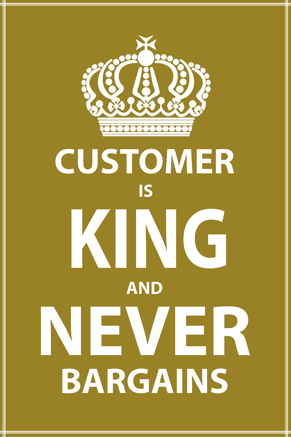 Thumbnail: Poster Customer is King 12x18"