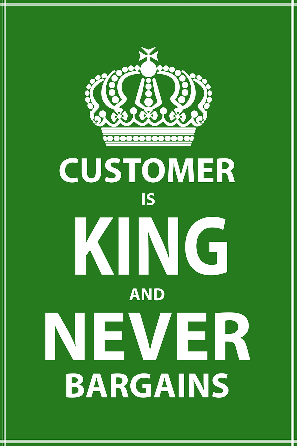 Thumbnail: Poster Customer is King 12x18"