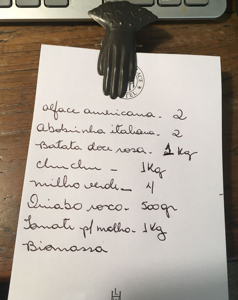 Pedido da semana.