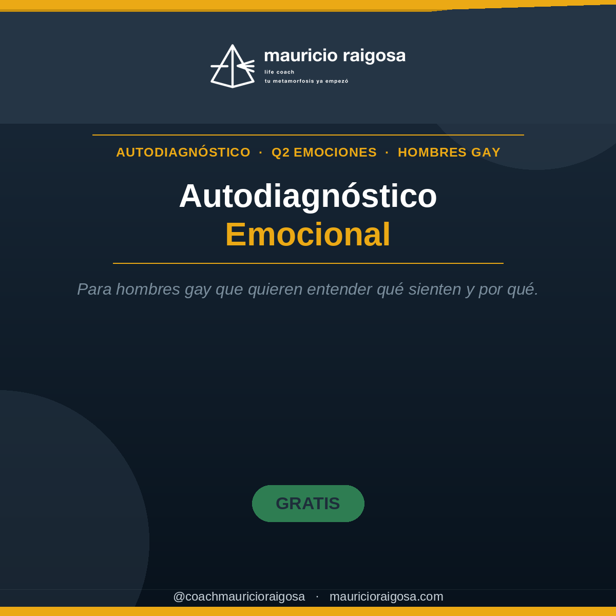 Autodiagnóstico de emociones para hombres gay