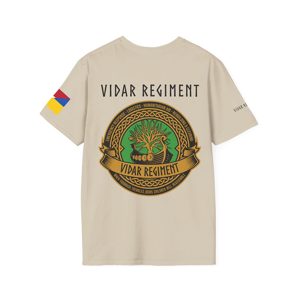 Miniaturebillede: Støtte T-shirt (Let/Soft, militære farver)