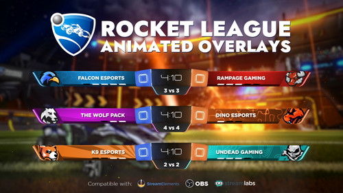 Animated Rocket League Scoreboard Overlay | DM Designs