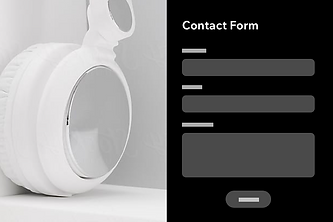 Image of a headphone store using a contact form. 