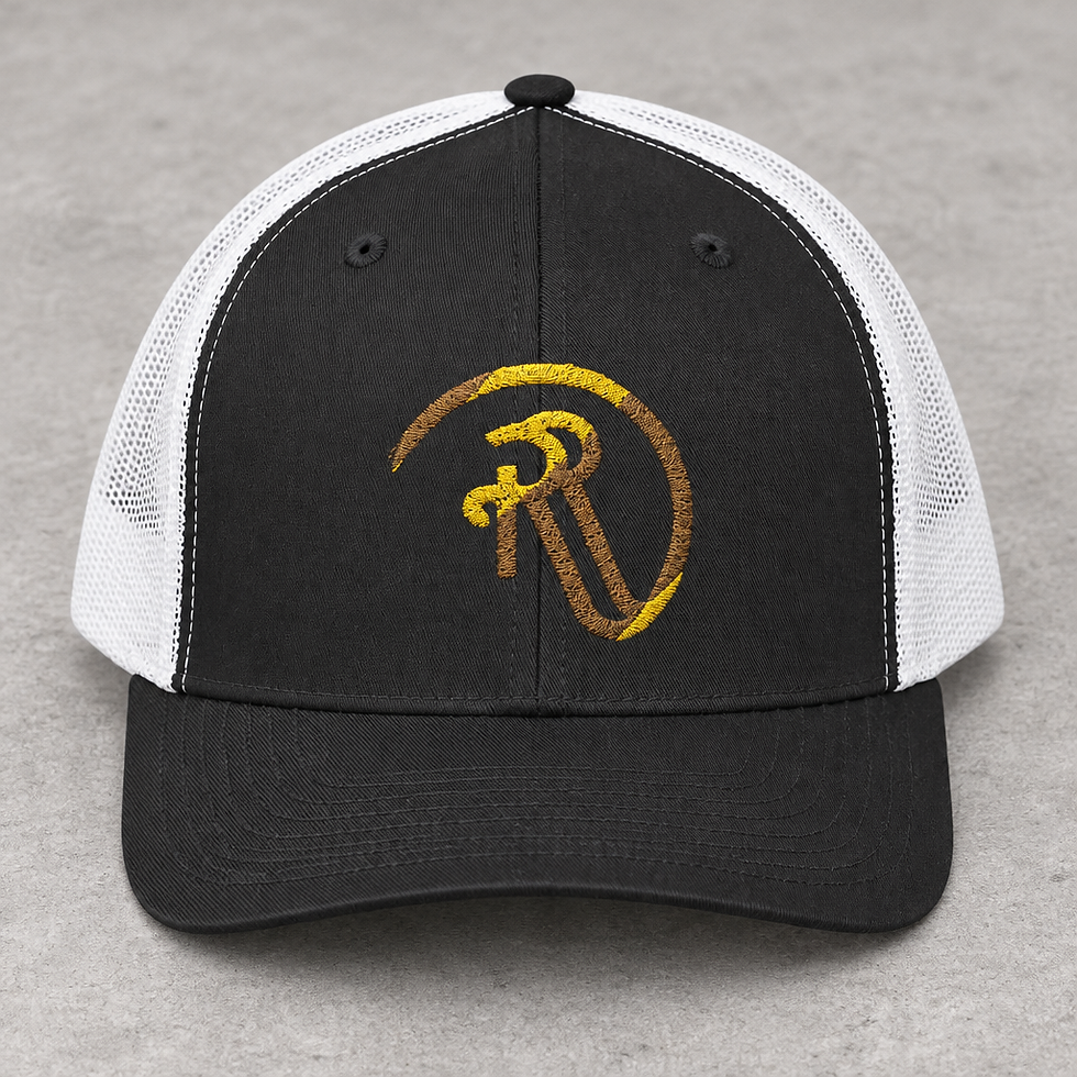 Thumbnail: Gold Foil RR Logo Snapback Trucker Cap