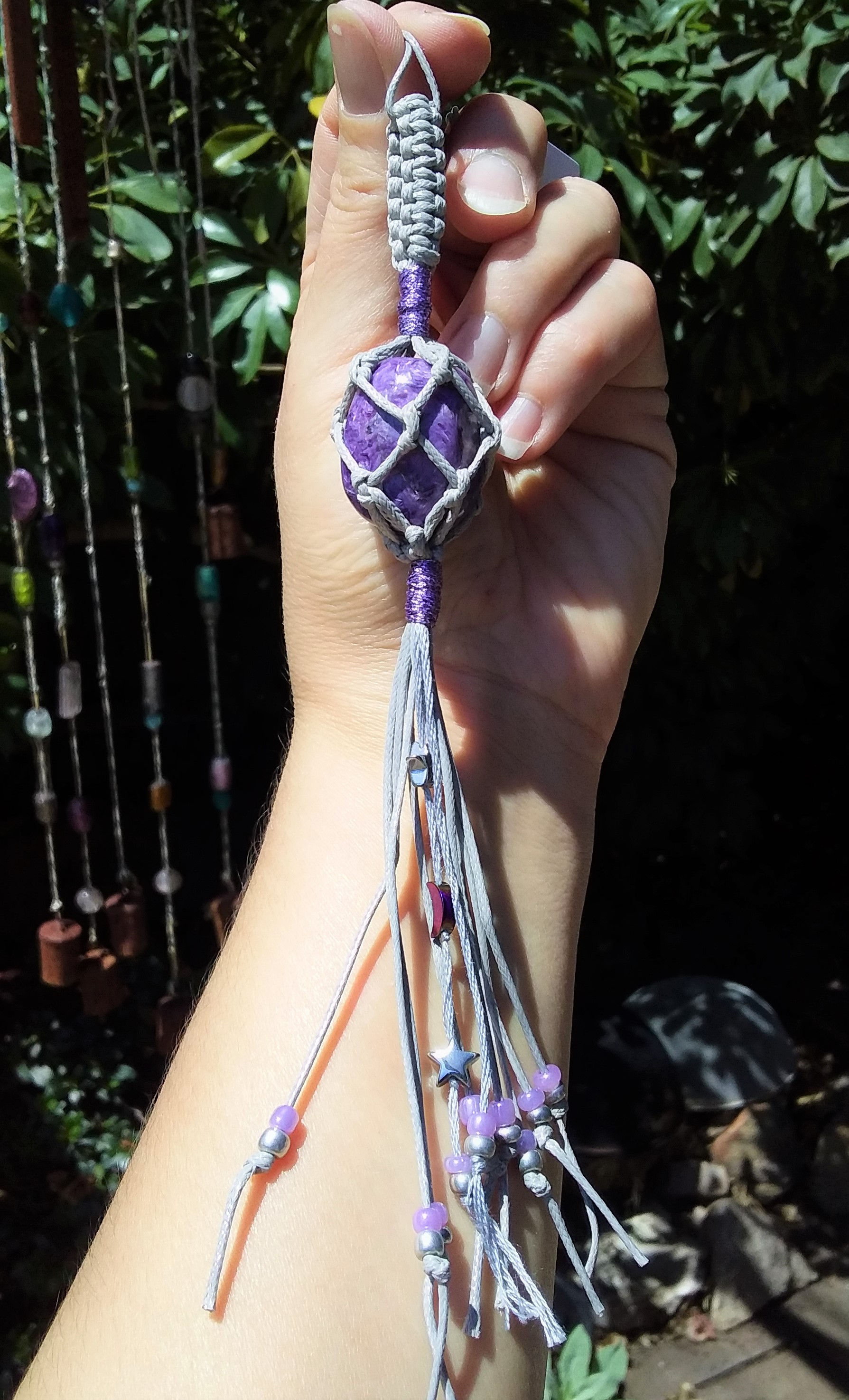 Charoite Crystal Pendant