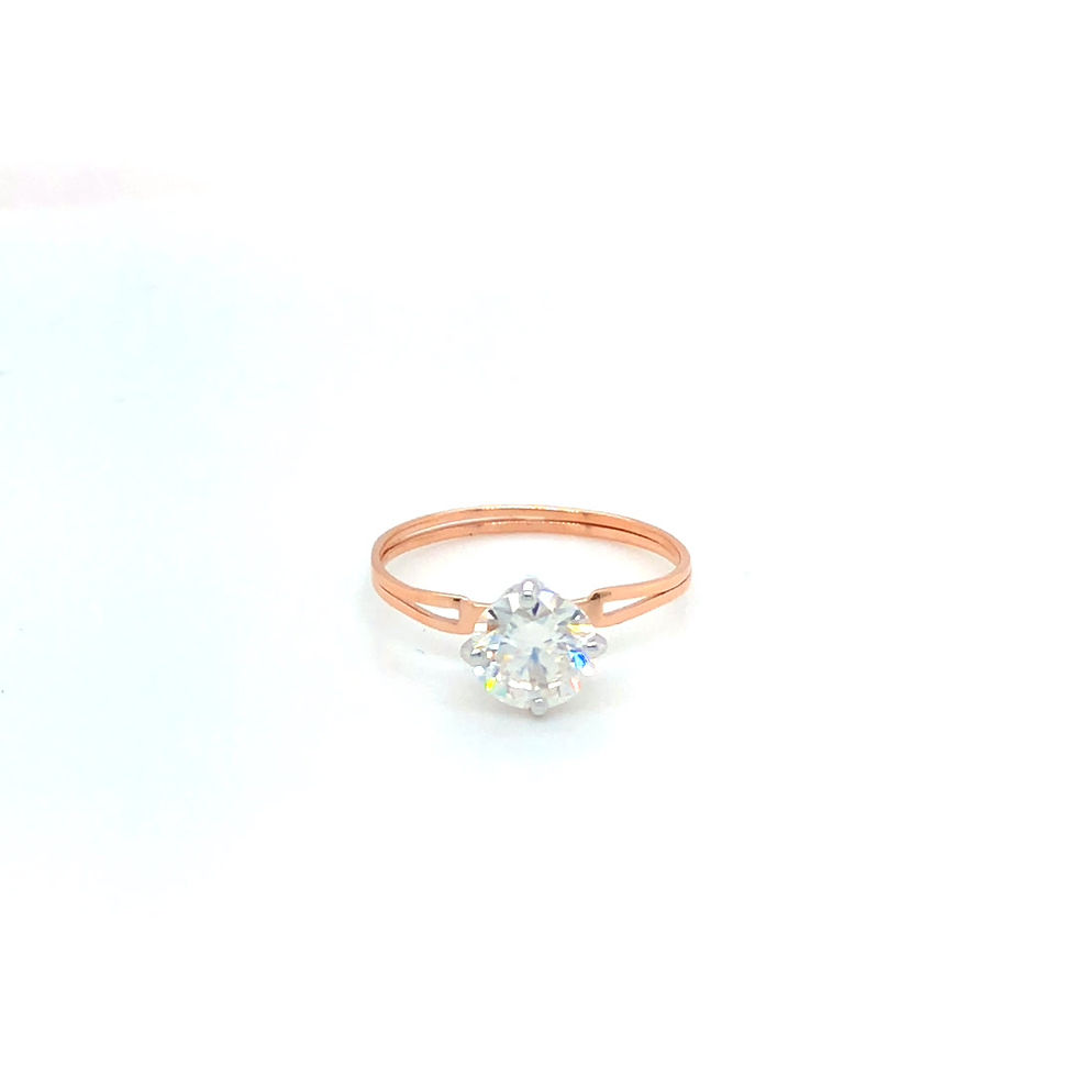 Thumbnail: Thin Band Solitaire Ring