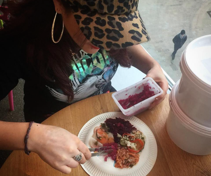 Precision food styling (with tiny man in background)