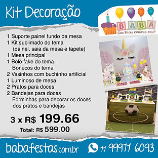 Kit Decoração