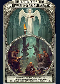 Angel watching over souls exploring lost library