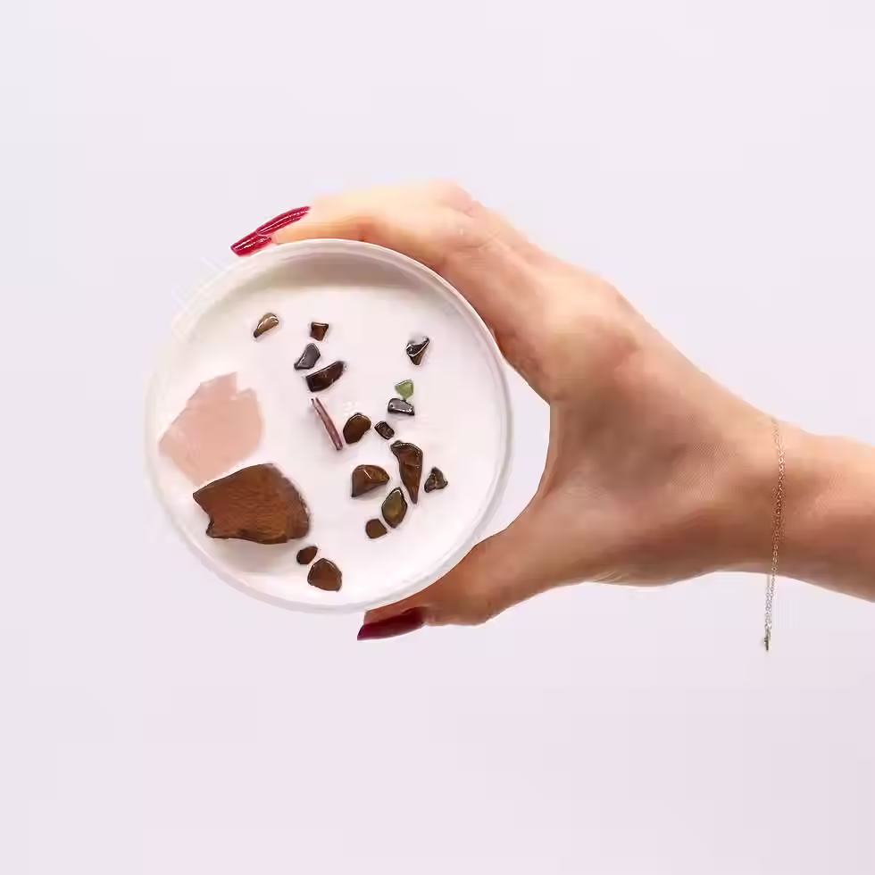 Thumbnail: CHAKRA CRYSTAL CANDLE - SACRCED  CHAKRA