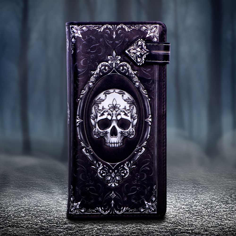 BAROQUE SKULL EMBOSSED PURSE 18.5cm