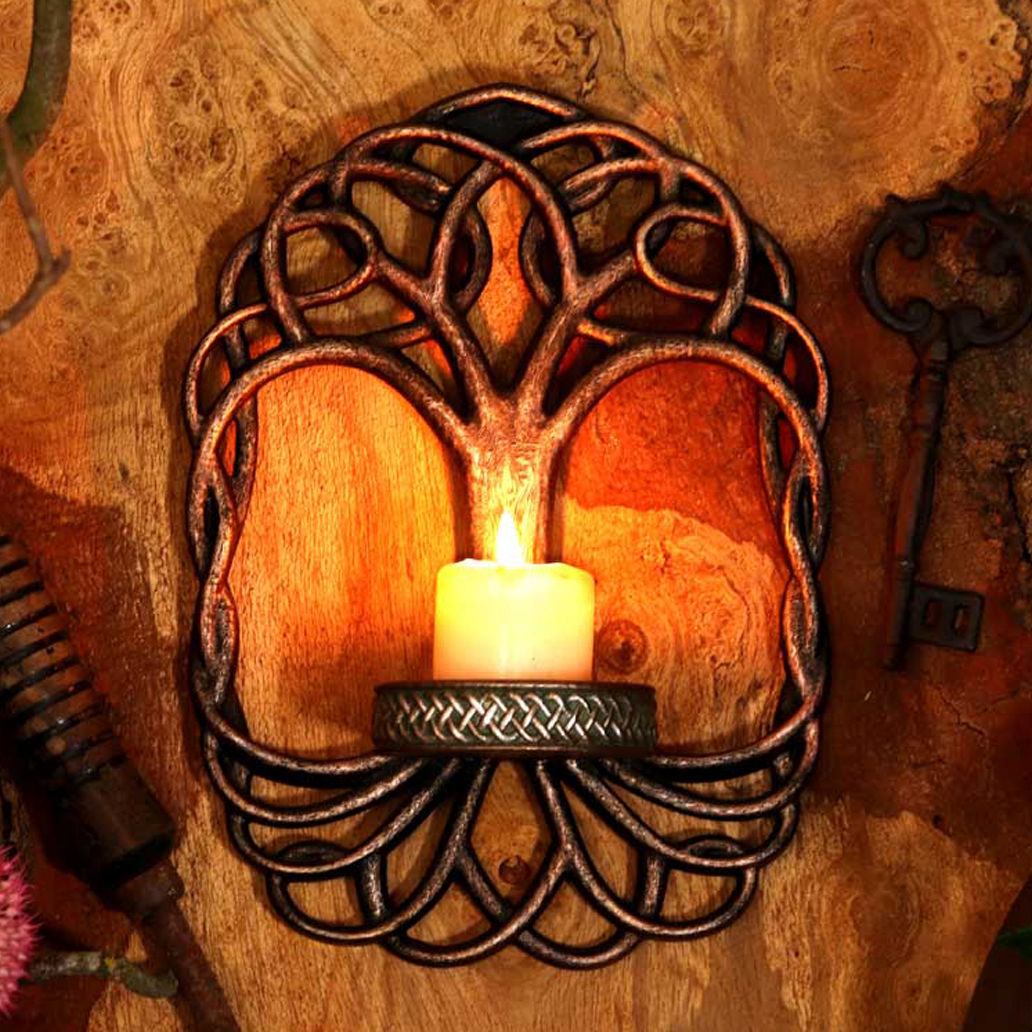 TREE OF LIFE TEA LIGHT HOLDER 26CM