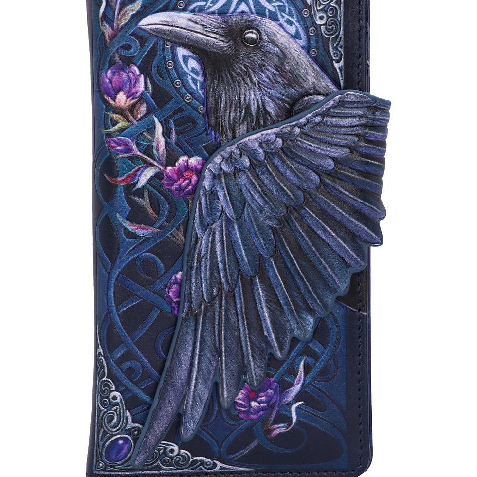 Thumbnail: RAVENS FLIGHT EMBOSSED PURSE 18.5cm