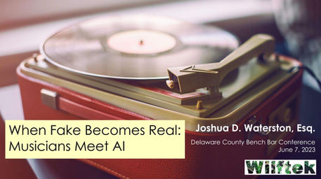 Open presentation by Josh Waterston - When Fake Becomes Real Musicians Meet AI - June 7 2023.pdf