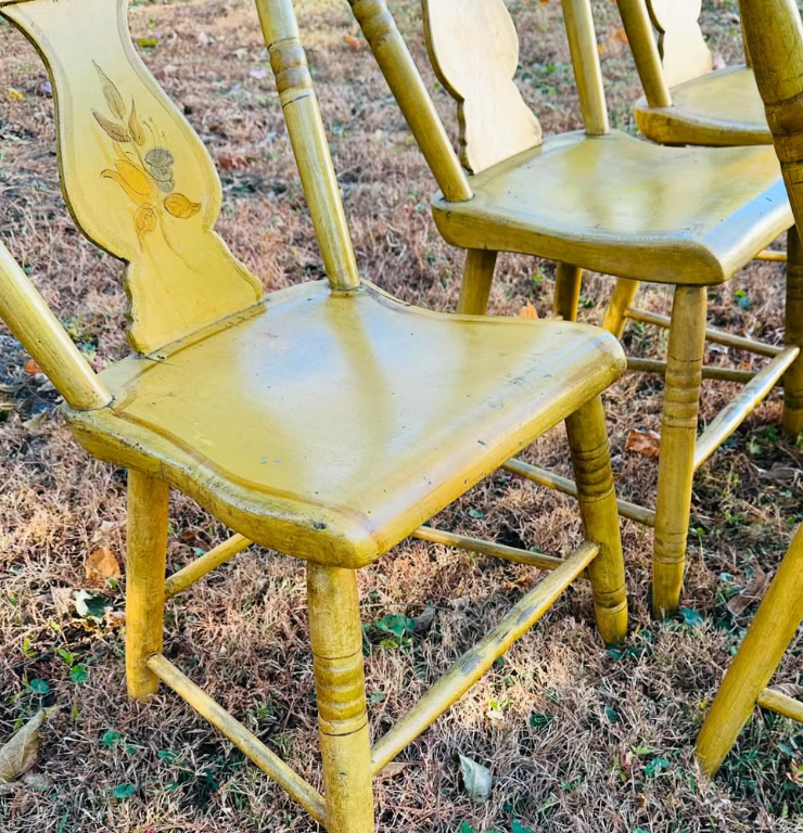 Thumbnail: Paint Decorated Plant Seat Chairs