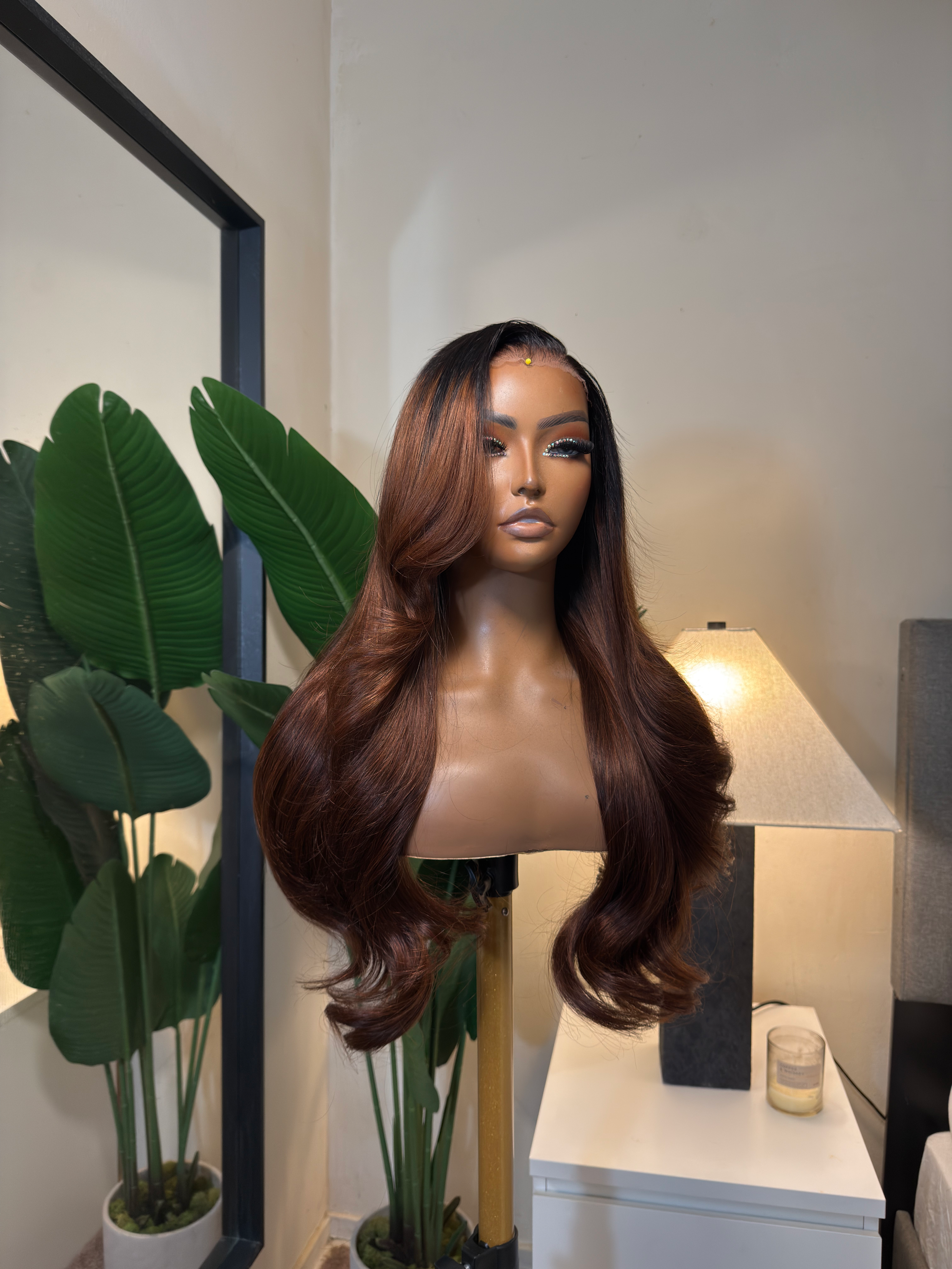 Refurbished brown ombré wig 