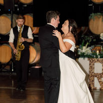 Live saxophone performance at luxury Los Angeles wedding reception