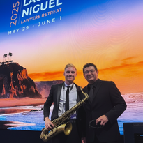 Corporate event saxophonist performing at Los Angeles gala