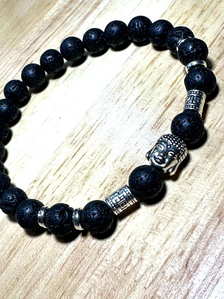Thumbnail: Black Lava Volcanic Stone Bracelet