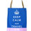 Thumbnail: Keep Calm & Travel On Book Tote - Navy Blue - Pink