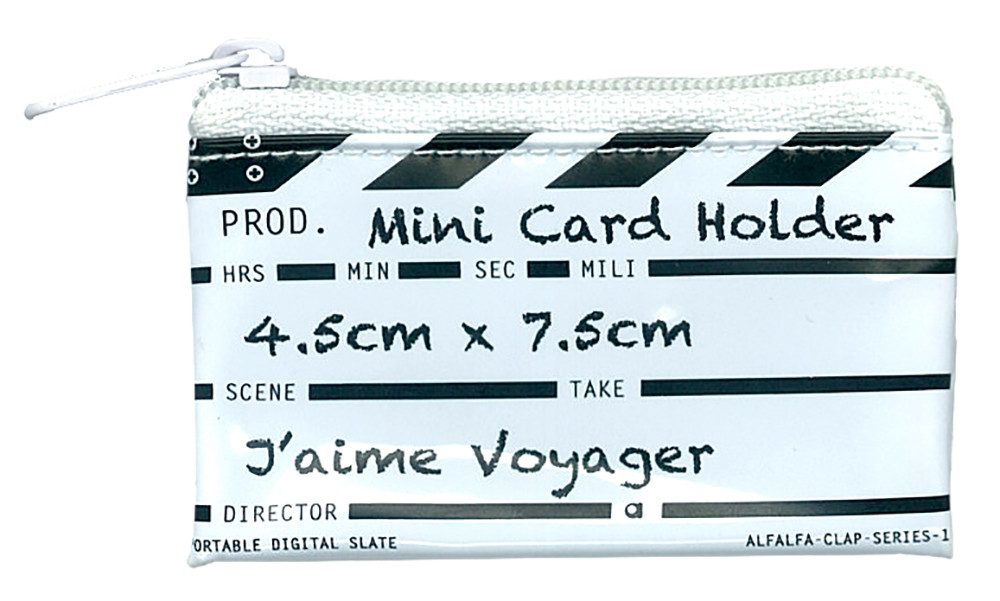 Director clap Mini card holder - White