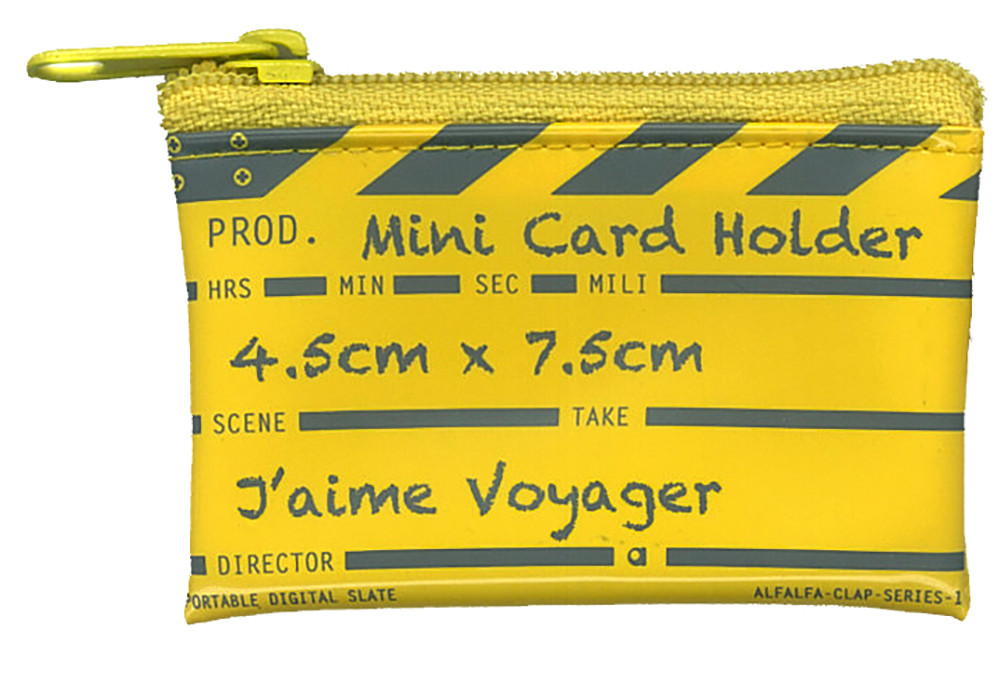 Director clap Mini card holder - Yellow