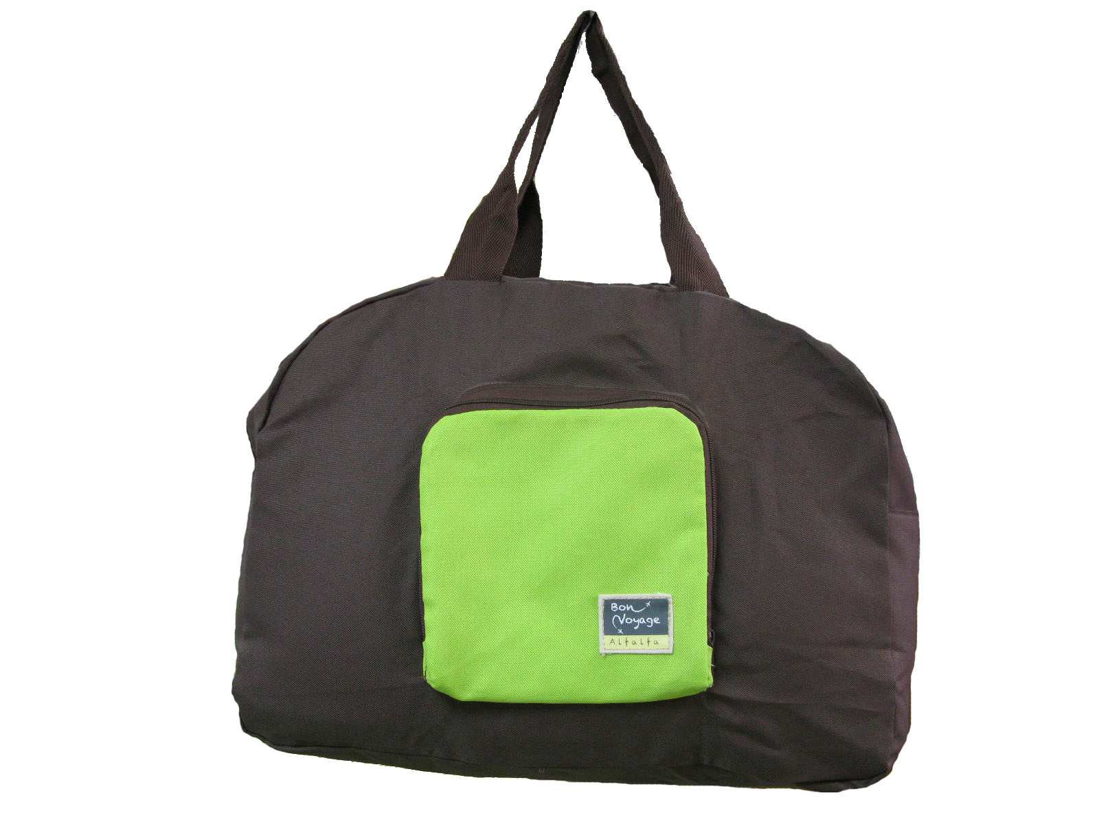 Travelholic Foldable tote Design for all shoppers - Brown - Green