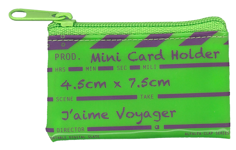 Director clap Mini card holder - Green