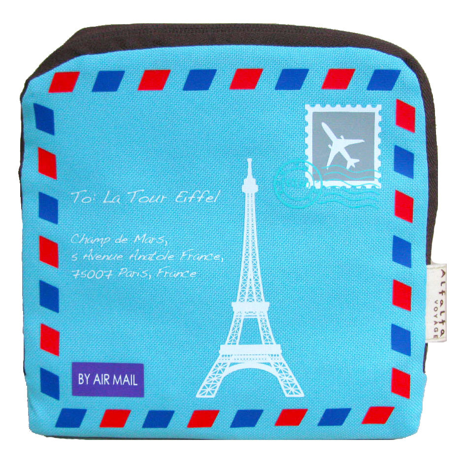Travelholic Foldable tote Design for all shoppers - Orange - Light blue