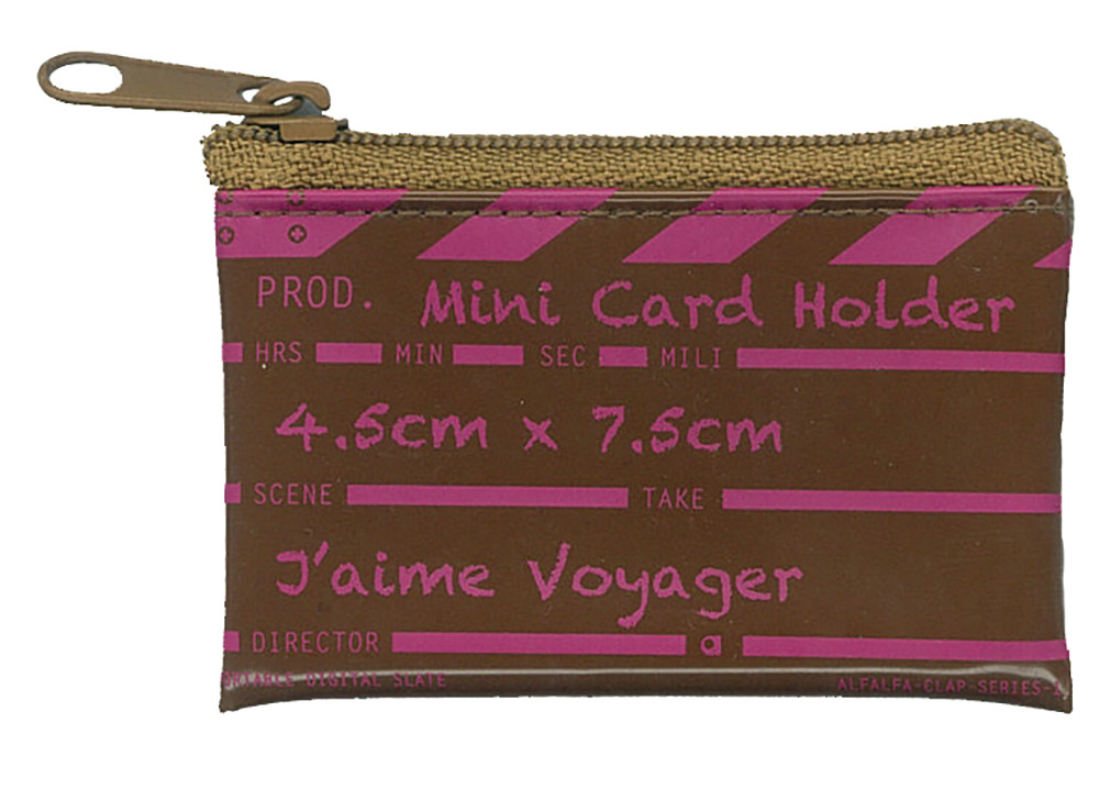 Director clap Mini card holder - Brown