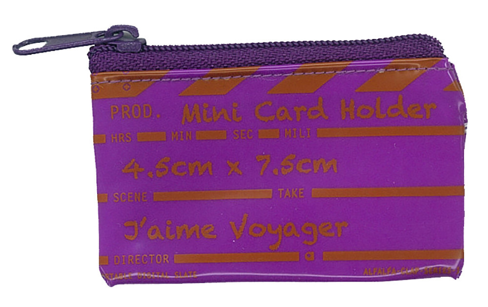 Director clap Mini card holder - Purple