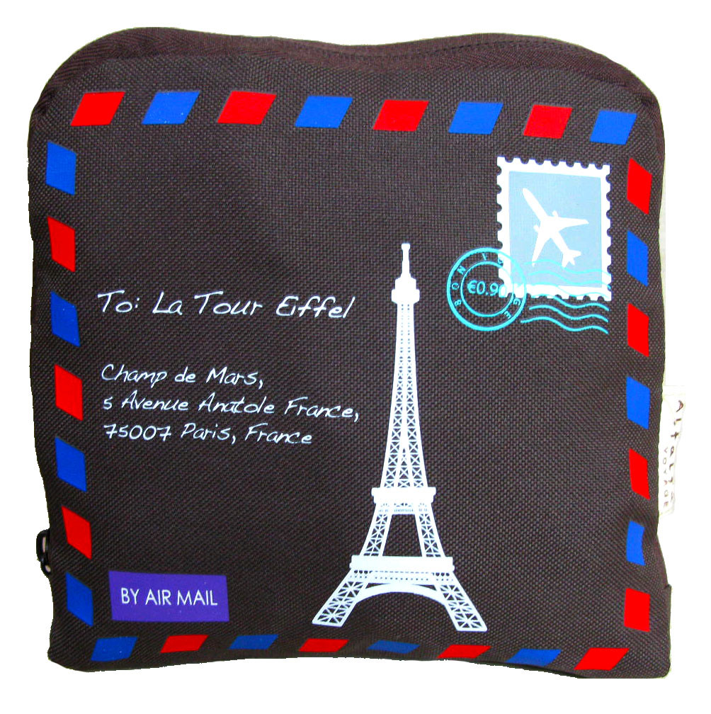 Travelholic Foldable tote Design for all shoppers - Cherry - Brown