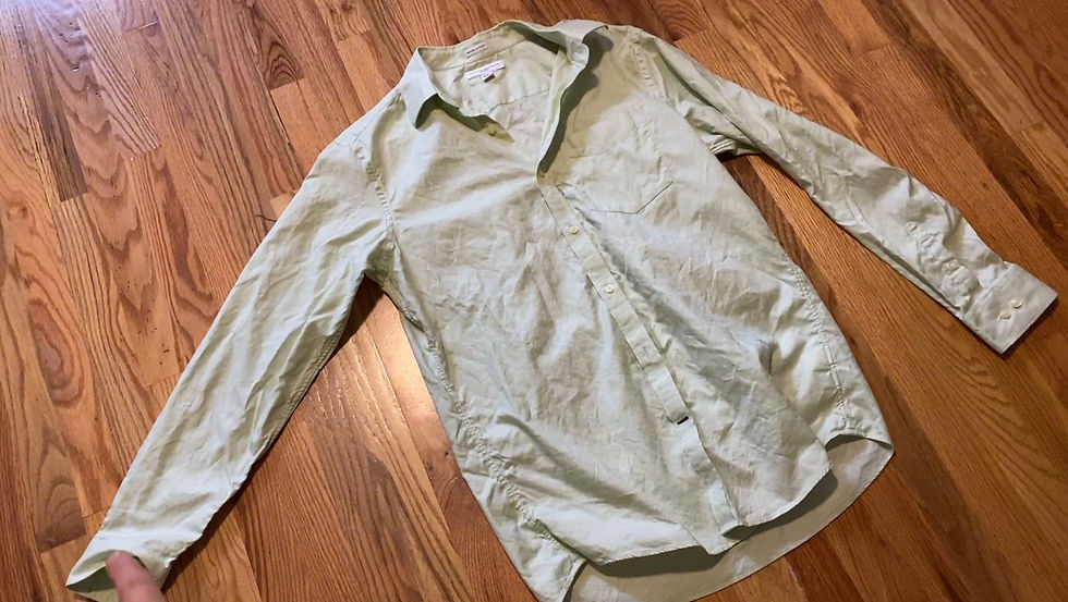 Green button-up shirt