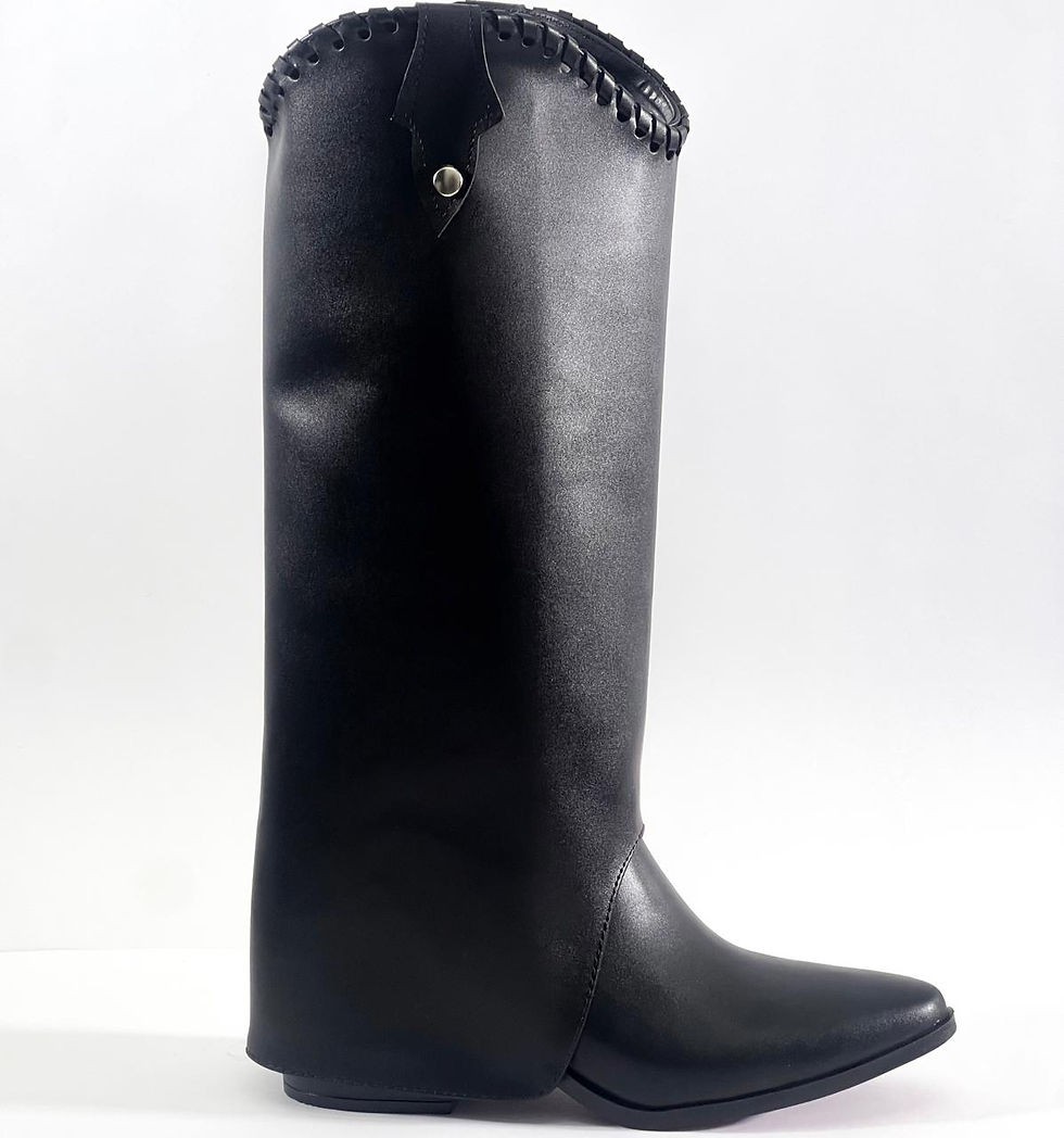 bota tipo vaquera color negro