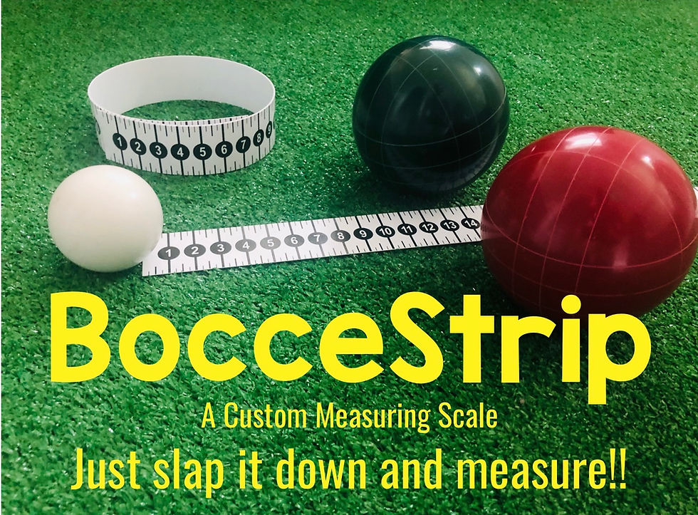 BocceStrip - measuring scale for bocce. Order ships within 2-5 days - FREE SHPNG