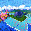 Zafer painting from Mauritian artist Pascal Lagesse - Unavailable