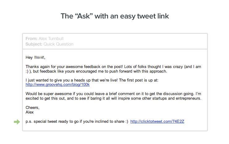 ask with an easy tweet link