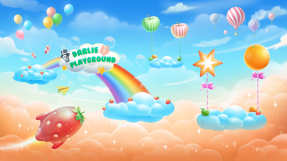darlie playground is written on a cloud in the sky
