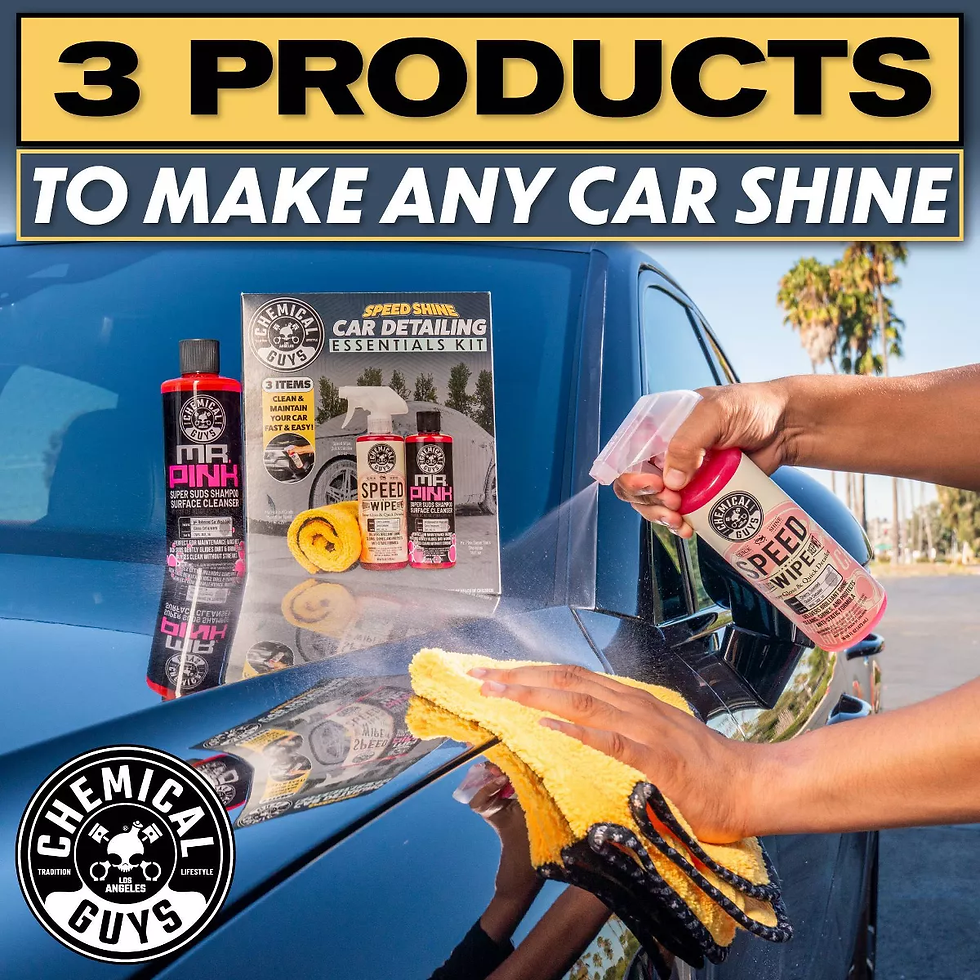 थंबनेल: Chemical Guys 3Pc Wash and Shine Cleaners: Liquid Automotive Cleaning Kit, 2.75 