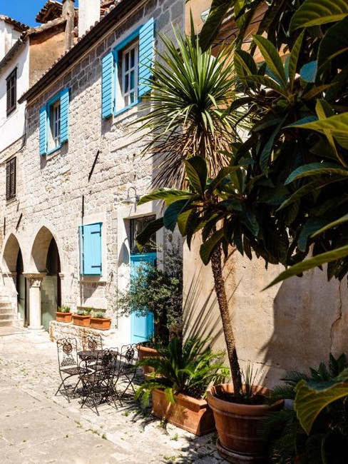 Stone facade of Old Town Luxury House Apartment in Split, Croatia