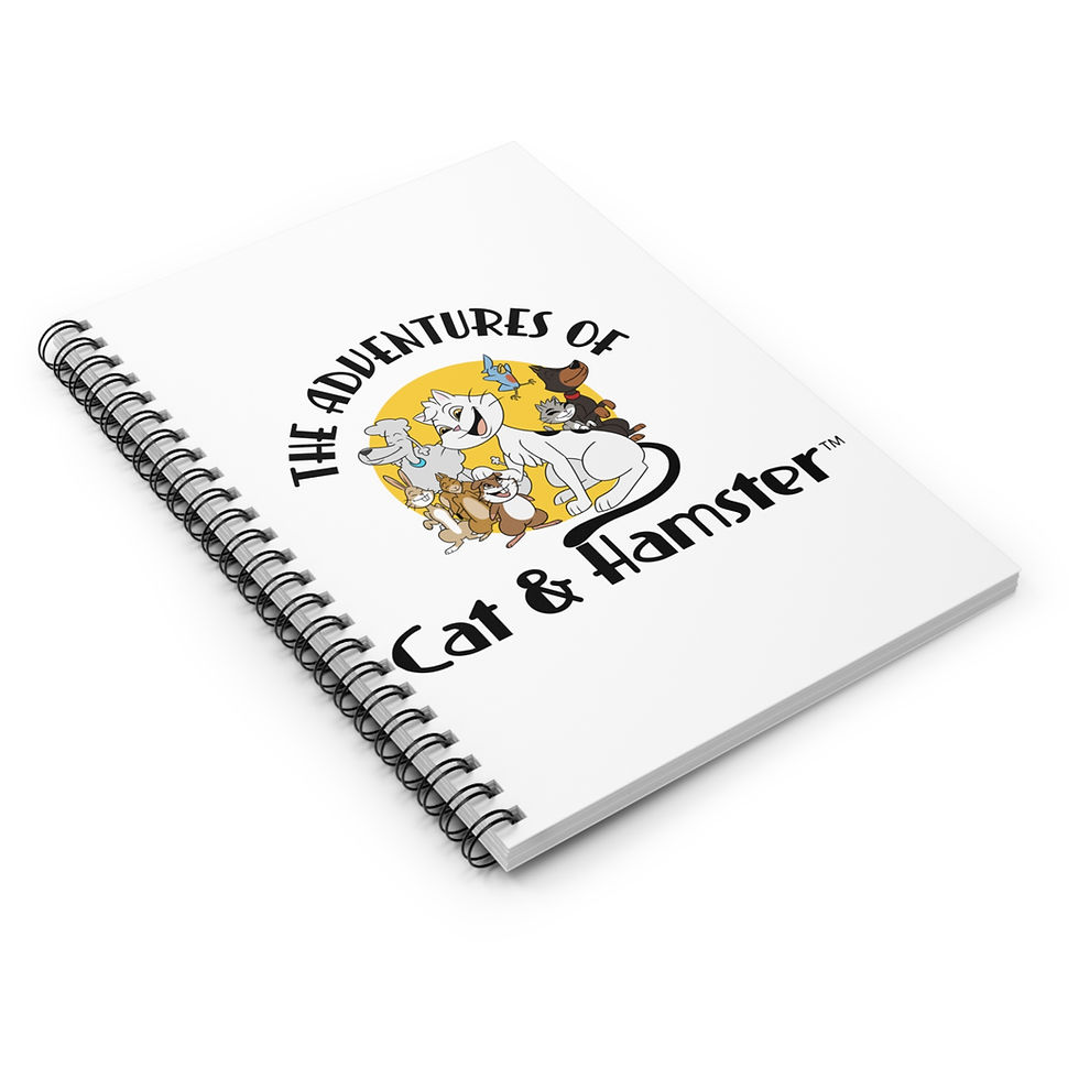 Thumbnail: The Adventures of Cat & Hamster Ruled Spiral Notebook 