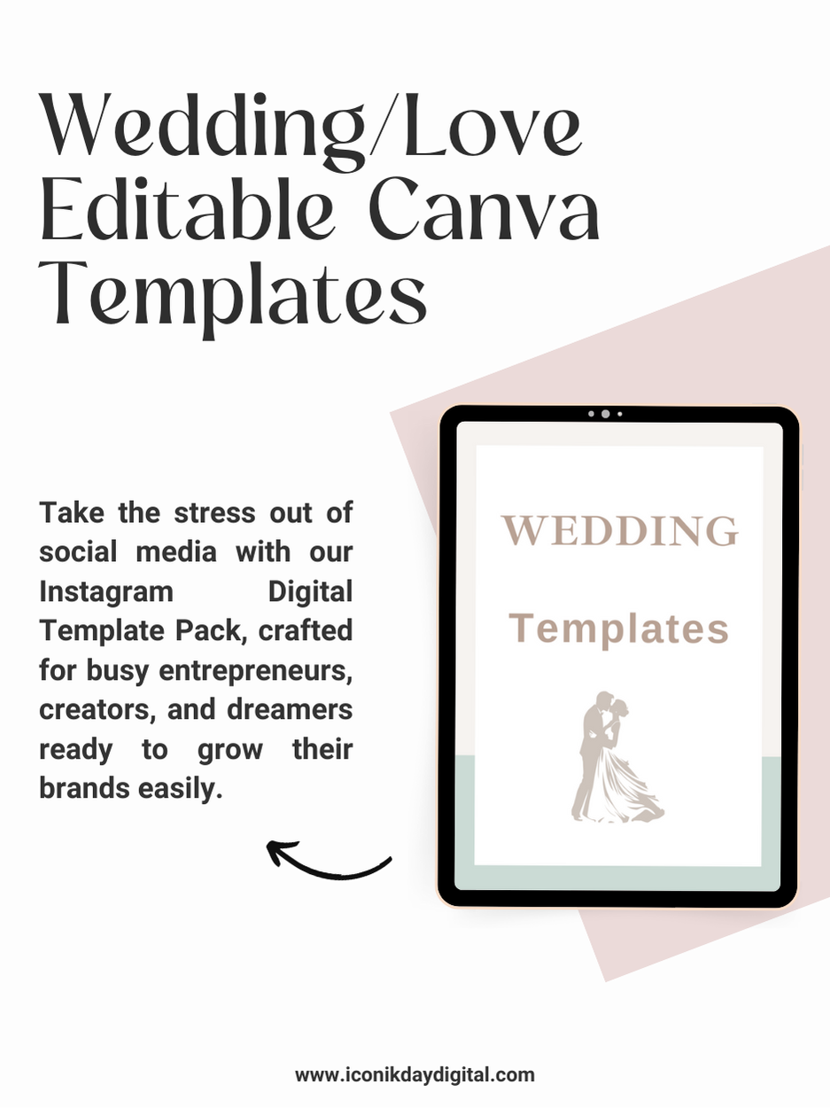 Thumbnail: (PK1) 16 Wedding Canva Instagram Templates