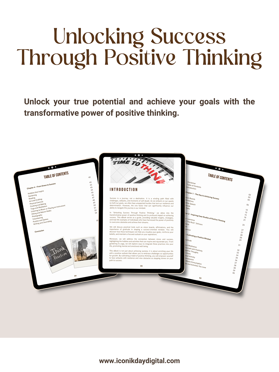 Thumbnail: Unlocking Success Through Positive Thinking E-Book