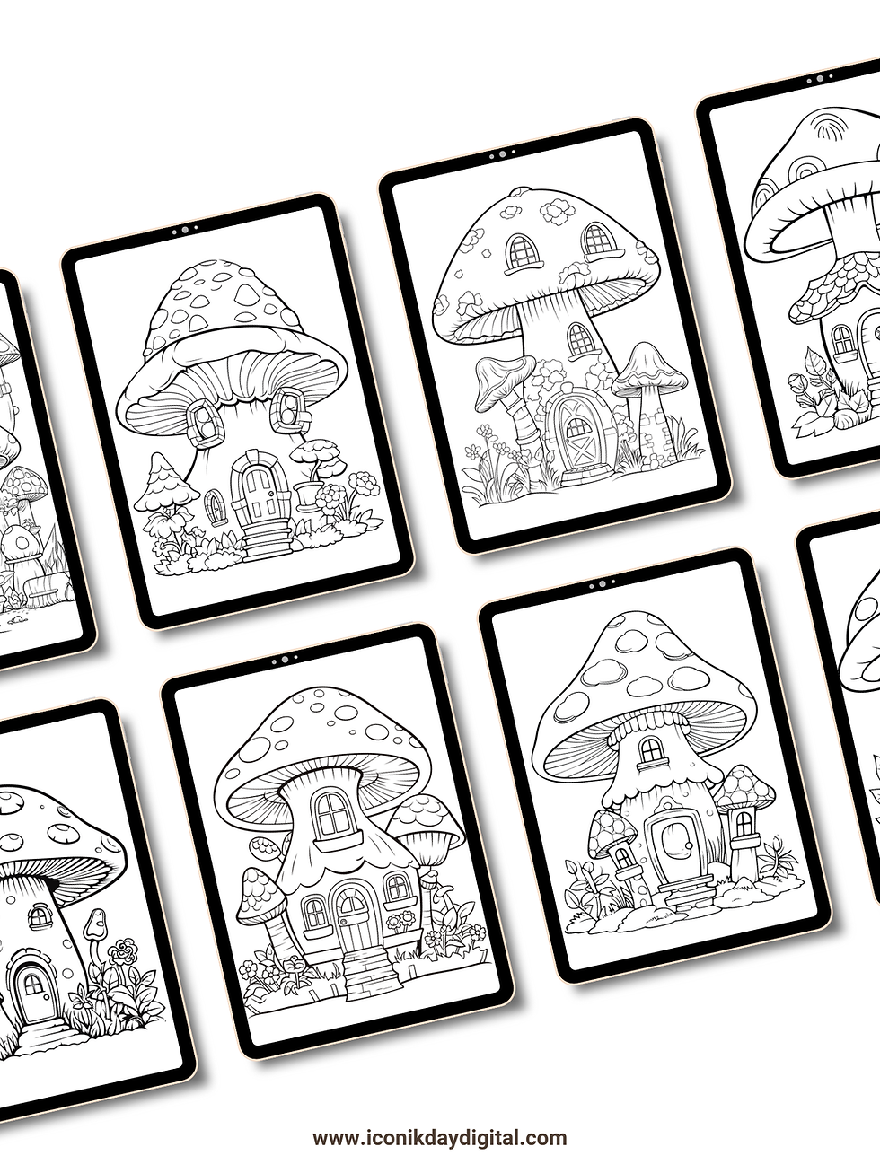 Thumbnail: Mushroom Realms Digital Colouring Book