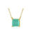 Thumbnail: Luxury “Square Tourmaline” 925/Gold-Plated Sterling Silver Pendant Necklace