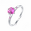 Thumbnail: Spectacular “Romantic Heart Pink Zircon” Sterling Silver Ring