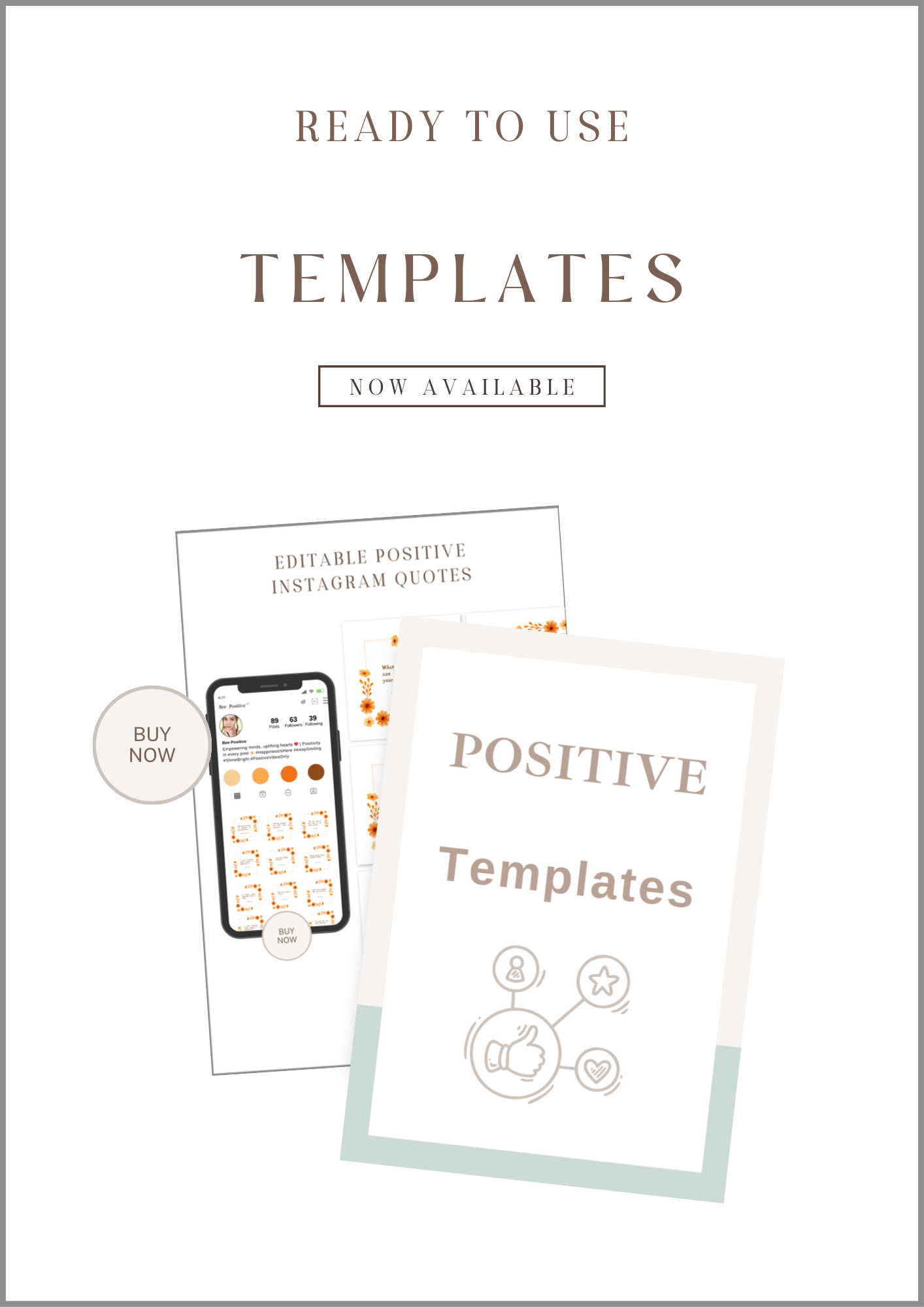 (PK1) 64 Positive Instagram Quotes –  Editable Canva Templates | Ready-to-Use