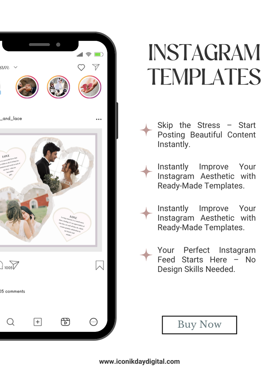 Thumbnail: (PK1) 16 Wedding Canva Instagram Templates