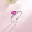 Thumbnail: Spectacular “Romantic Heart Pink Zircon” Sterling Silver Ring